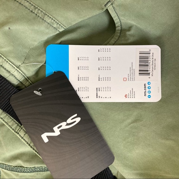 SOLD NRS Guide Wear Belted Olive Canyon Shorts Mens Size 36 - Picture 6 of 8